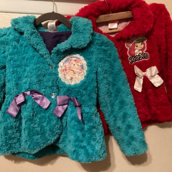 Plush Soft Jacket Green Ariel Disney Red Strawberry Shortcake Bow Crystal - Picture 3 of 16